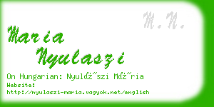 maria nyulaszi business card